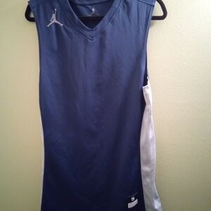 Jordan Navy and White Men's Jersey
